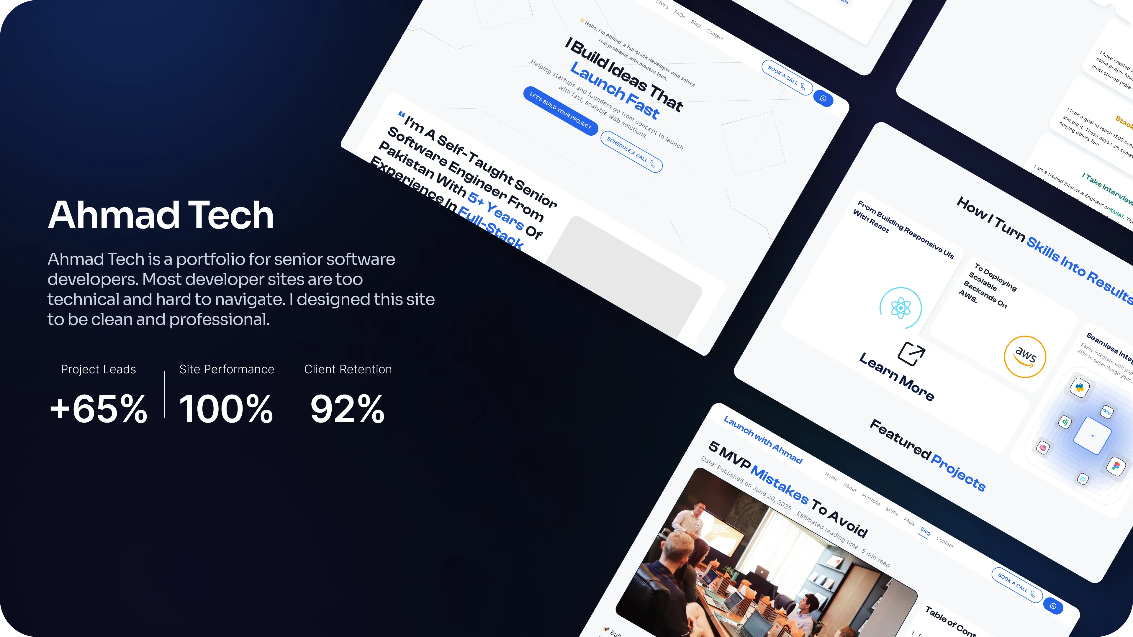 Launch with Ahmad — Premium Developer Portfolio & Blog